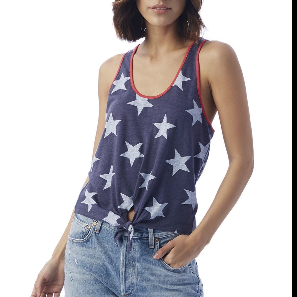 Alternative Apparel Stars Tie Tank Top Size Med.